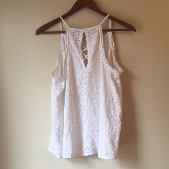 Derek Heart Women’s White Top Sleeveless 100% Cotton Size Medium - Picture 6 of 12